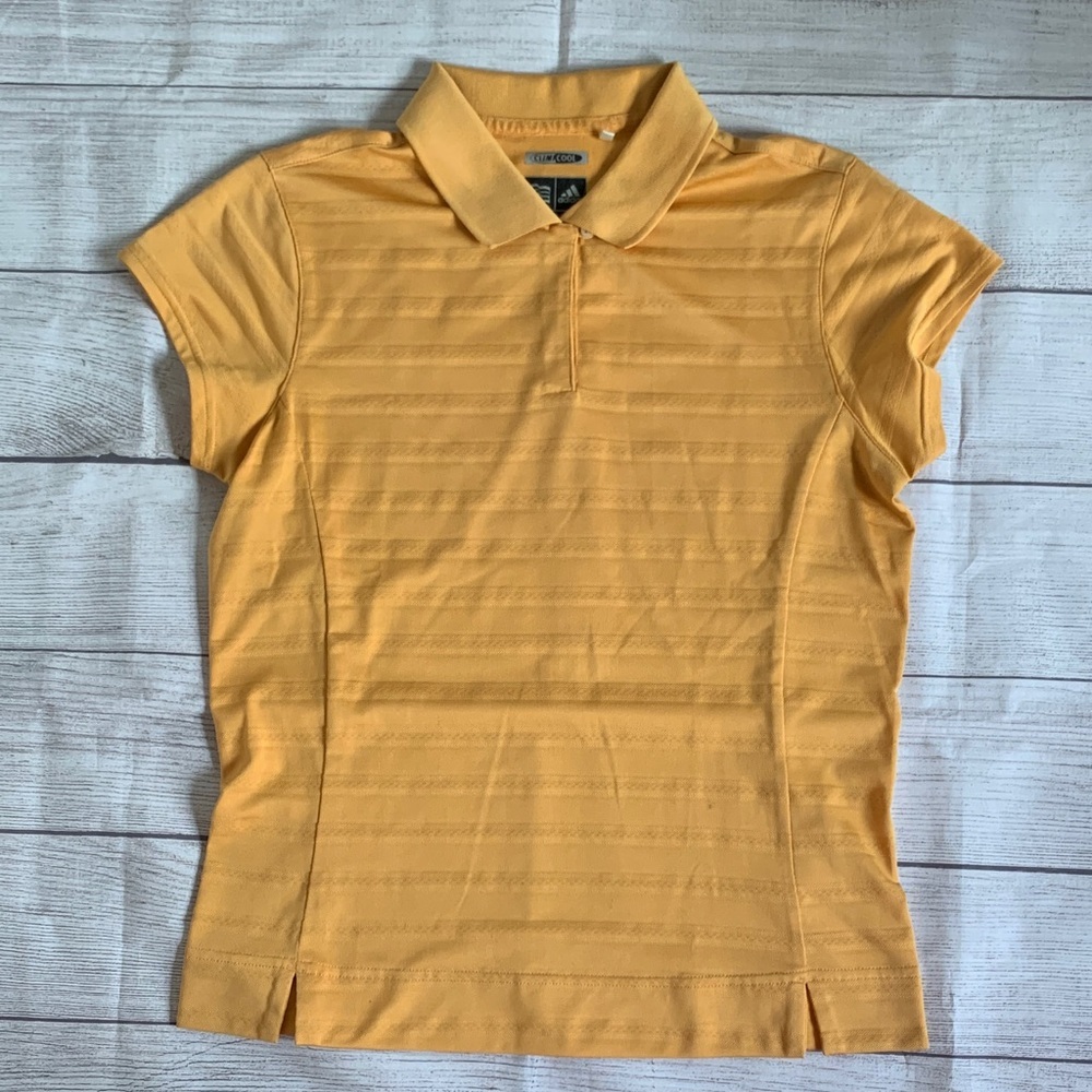 adidas Women‘s Light Orange ClimaCool Polo Short Sleeve Golf Shirt